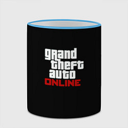 Кружка 3D GTA online logo, цвет: 3D-небесно-голубой кант — фото 2