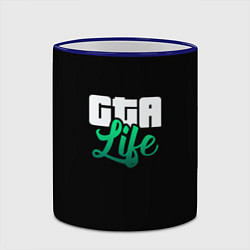 Кружка 3D GTA life logo, цвет: 3D-синий кант — фото 2