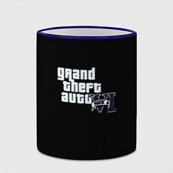 Кружка 3D GTA 6 logo vice city, цвет: 3D-синий кант — фото 2