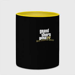 Кружка 3D GTA 6 logo game, цвет: 3D-белый + желтый — фото 2