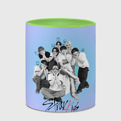 Кружка 3D Stray Kids family photo, цвет: 3D-белый + светло-зеленый — фото 2