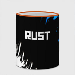 Кружка 3D Rust краски текстура штрихи, цвет: 3D-оранжевый кант — фото 2