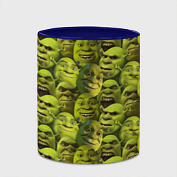Кружка 3D Шрек - паттерн, цвет: 3D-белый + синий — фото 2