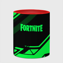 Кружка 3D Fortnite geometry green, цвет: 3D-белый + красный — фото 2