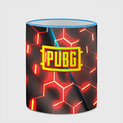 Кружка 3D PUBG соты броня, цвет: 3D-небесно-голубой кант — фото 2