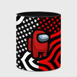 Кружка 3D Among us usa style, цвет: 3D-белый + черный — фото 2