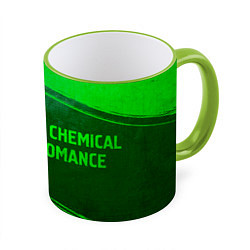 Кружка 3D My Chemical Romance - green gradient по-горизонтал, цвет: 3D-светло-зеленый кант