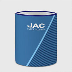 Кружка 3D Jac motors сине-голубой с полосой, цвет: 3D-синий кант — фото 2
