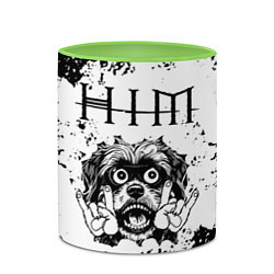 Кружка 3D HIM - рок пес, цвет: 3D-белый + светло-зеленый — фото 2