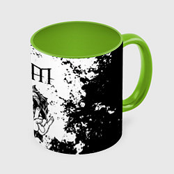 Кружка 3D HIM - рок пес, цвет: 3D-белый + светло-зеленый