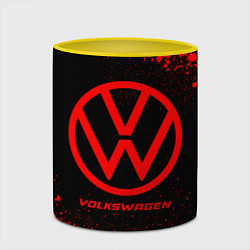 Кружка 3D Volkswagen - red gradient, цвет: 3D-белый + желтый — фото 2