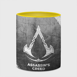 Кружка 3D Assassins Creed - grey gradient, цвет: 3D-белый + желтый — фото 2