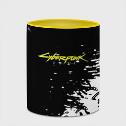 Кружка 3D Cyberpunk 2077 japan, цвет: 3D-белый + желтый — фото 2