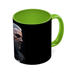 Кружка 3D The Witcher poster, цвет: 3D-белый + светло-зеленый