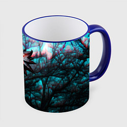 Кружка 3D The Witcher logo night, цвет: 3D-синий кант