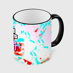 Кружка 3D GTA vice city clors, цвет: 3D-черный кант