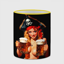 Кружка 3D Пиво пиратское - уникальное предложение, цвет: 3D-желтый кант — фото 2