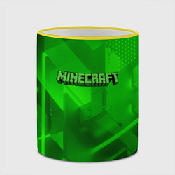 Кружка 3D Minecraft кислотная геометрия, цвет: 3D-желтый кант — фото 2