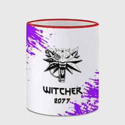 Кружка 3D The Witcher 2077 неоновые краски, цвет: 3D-красный кант — фото 2