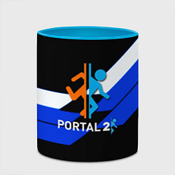 Кружка 3D Portal geometry, цвет: 3D-белый + небесно-голубой — фото 2