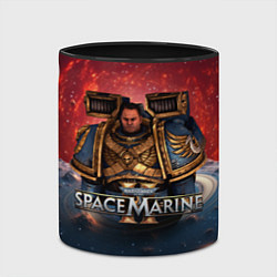 Кружка 3D Warhammer 40000 space marine 2 Captain Titus, цвет: 3D-белый + черный — фото 2