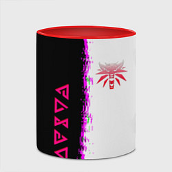 Кружка 3D The Witcher logo краски, цвет: 3D-белый + красный — фото 2