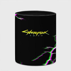 Кружка 3D Cyberpunk storm 2077, цвет: 3D-белый + черный — фото 2