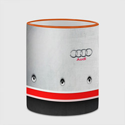 Кружка 3D Audi metal sport, цвет: 3D-оранжевый кант — фото 2