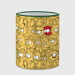 Кружка 3D Красный человечек, цвет: 3D-зеленый кант — фото 2