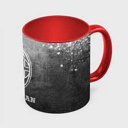 Кружка 3D AC Milan - grey gradient, цвет: 3D-белый + красный