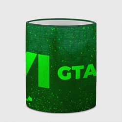 Кружка 3D GTA 6 - green gradient по-горизонтали, цвет: 3D-зеленый кант — фото 2