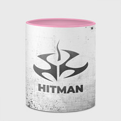 Кружка 3D Hitman - white gradient, цвет: 3D-белый + розовый — фото 2