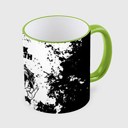 Кружка 3D Black Sabbath - рок пес, цвет: 3D-светло-зеленый кант