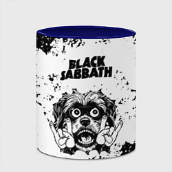 Кружка 3D Black Sabbath - рок пес, цвет: 3D-белый + синий — фото 2