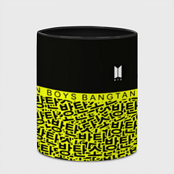 Кружка 3D BTS pattern kpop, цвет: 3D-белый + черный — фото 2