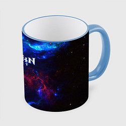 Кружка 3D Genshin Impact space, цвет: 3D-небесно-голубой кант