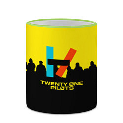 Кружка 3D Twenty one pilots rock steel, цвет: 3D-светло-зеленый кант — фото 2