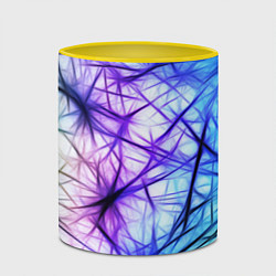 Кружка 3D Неоновые нервы, цвет: 3D-белый + желтый — фото 2