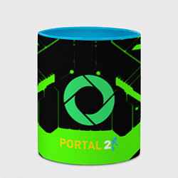 Кружка 3D Portal game pattern, цвет: 3D-белый + небесно-голубой — фото 2