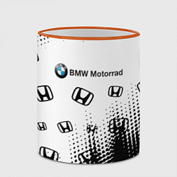 Кружка 3D BMW x honda pattern, цвет: 3D-оранжевый кант — фото 2