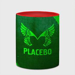 Кружка 3D Placebo - green gradient, цвет: 3D-белый + красный — фото 2