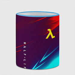 Кружка 3D Half life stripes neon, цвет: 3D-небесно-голубой кант — фото 2