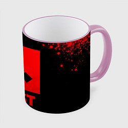 Кружка 3D Rust - red gradient, цвет: 3D-розовый кант