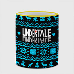 Кружка 3D Undertale rpg winter, цвет: 3D-желтый кант — фото 2