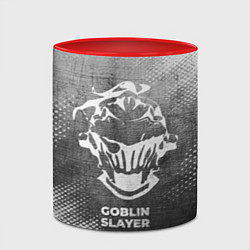 Кружка 3D Goblin Slayer - grey gradient, цвет: 3D-белый + красный — фото 2