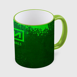 Кружка 3D Nine Inch Nails - green gradient, цвет: 3D-светло-зеленый кант
