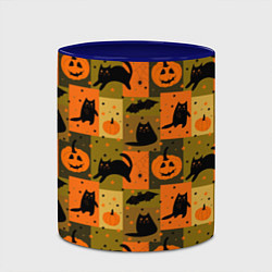 Кружка 3D Хэллоуин мозаика, цвет: 3D-белый + синий — фото 2