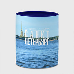 Кружка 3D Санкт-Петербург северная столица России, цвет: 3D-белый + синий — фото 2