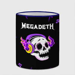 Кружка 3D Megadeth неоновый череп, цвет: 3D-синий кант — фото 2