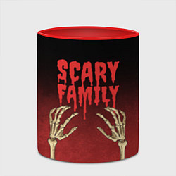 Кружка 3D Scary famyli, цвет: 3D-белый + красный — фото 2